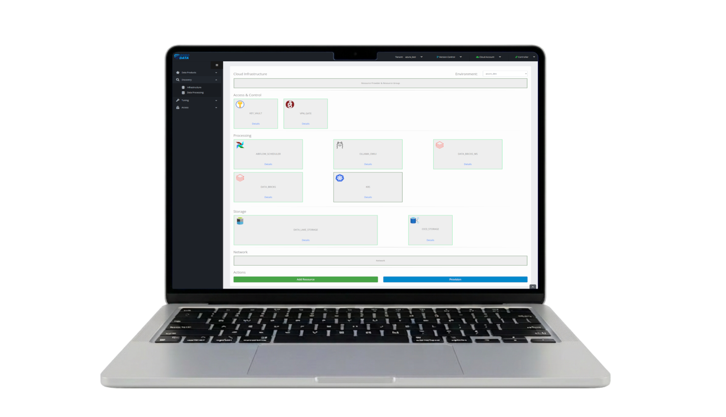 Screenshot of the Data Sovereignty platform